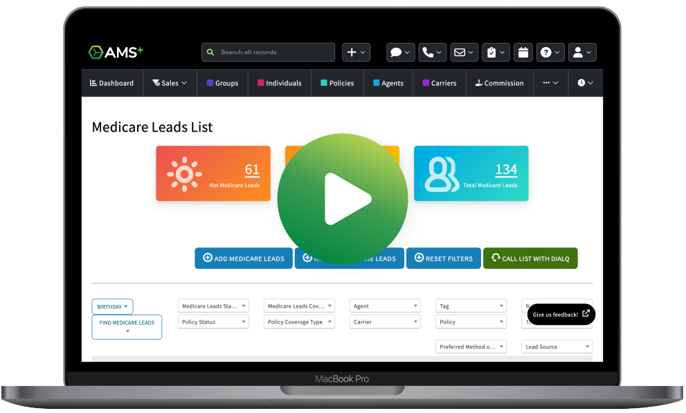 AgencyBloc dashboard on laptop